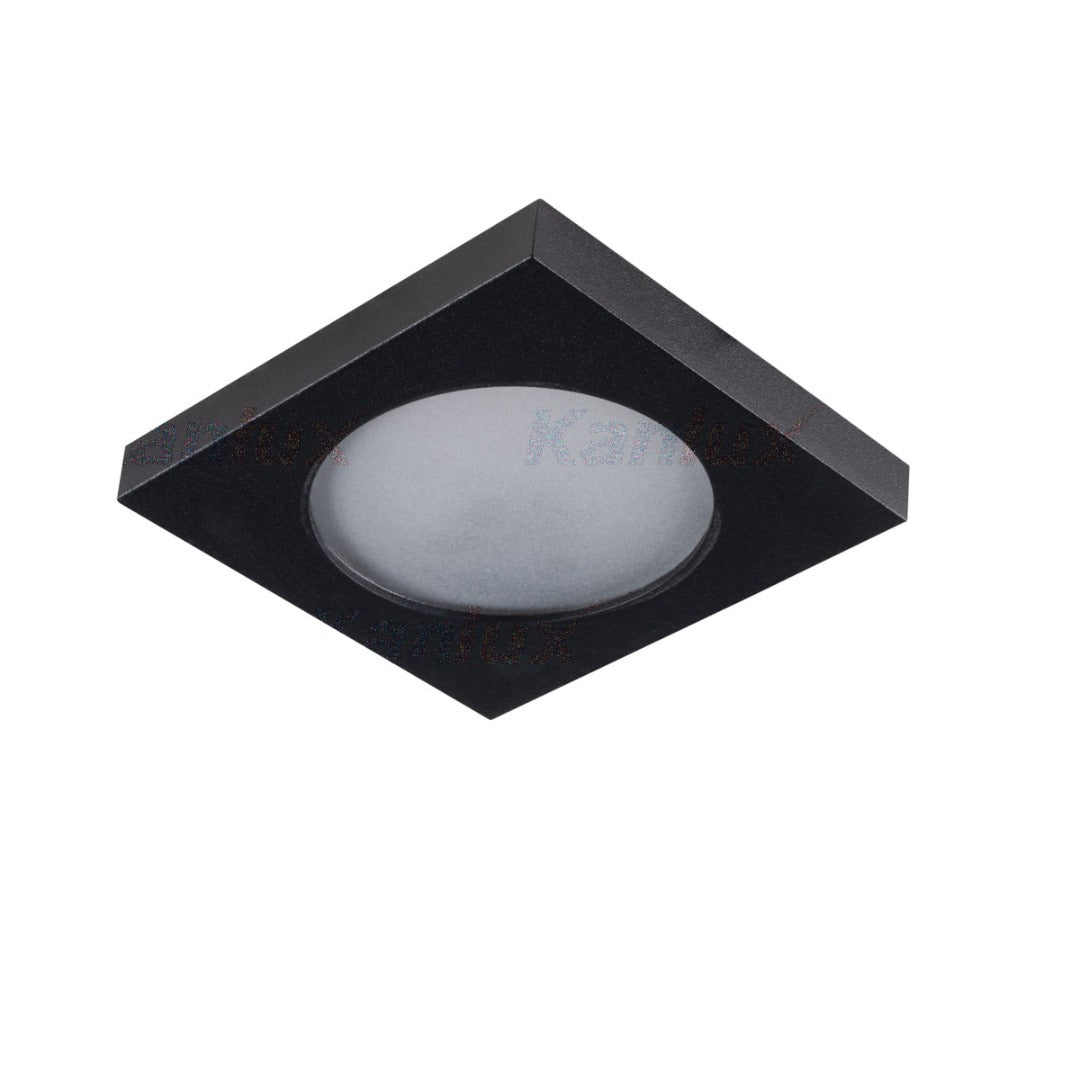 Inbouw spot GU10 + MR16 - Aluminium - IP44 - Vierkant armatuur - Zwart Inbouw spot GU10 + MR16 - Aluminium - IP44 - Vierkant armatuur - Zwart